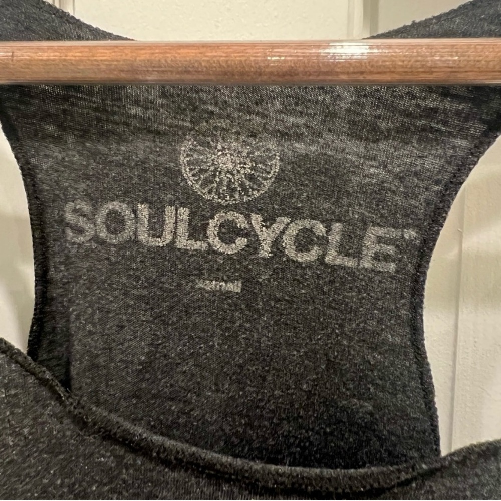 SoulCycle Women's Grey Cotton Tank Top with Rainbow Wheel Size S Soul Cycle - Picture 3 of 4